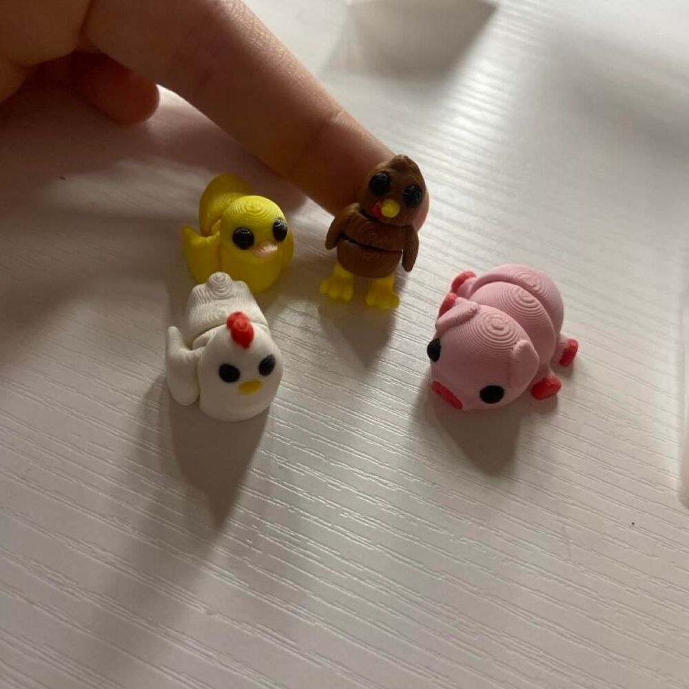 Farm Animals Themed 3D Printed Toys